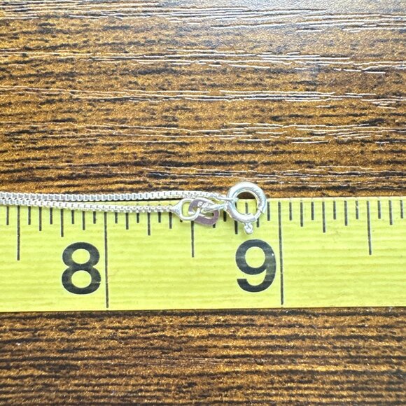 VTG Sterling Silver 925 Scroll Heart Circle Pendant Necklace Size 18" Length - Picture 13 of 16